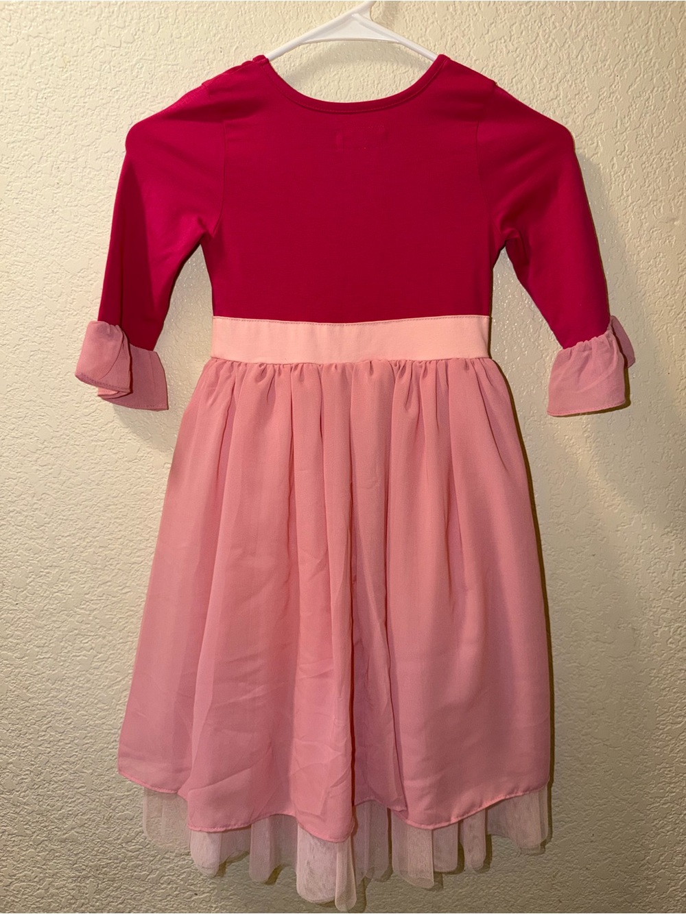 Taylor Joelle Girls' Two-Tone Pink Party Dress - Picture 3 of 3